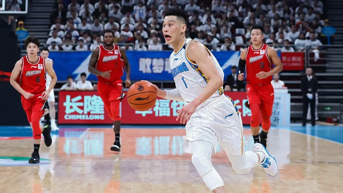 Chinese Basketball Association game with court-side sports advertising and sponsorship - World Sports Advertising