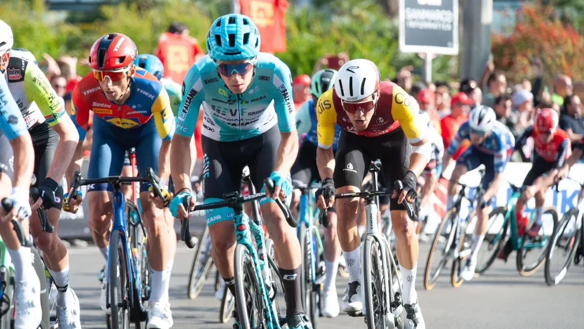 Giro d’Italia cycling peloton with professional team sports sponsorship branding - World Sports Advertising