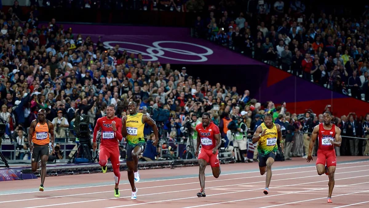 Olympic stadium ceremony with global broadcast sports sponsorship and brand advertising - World Sports Advertising