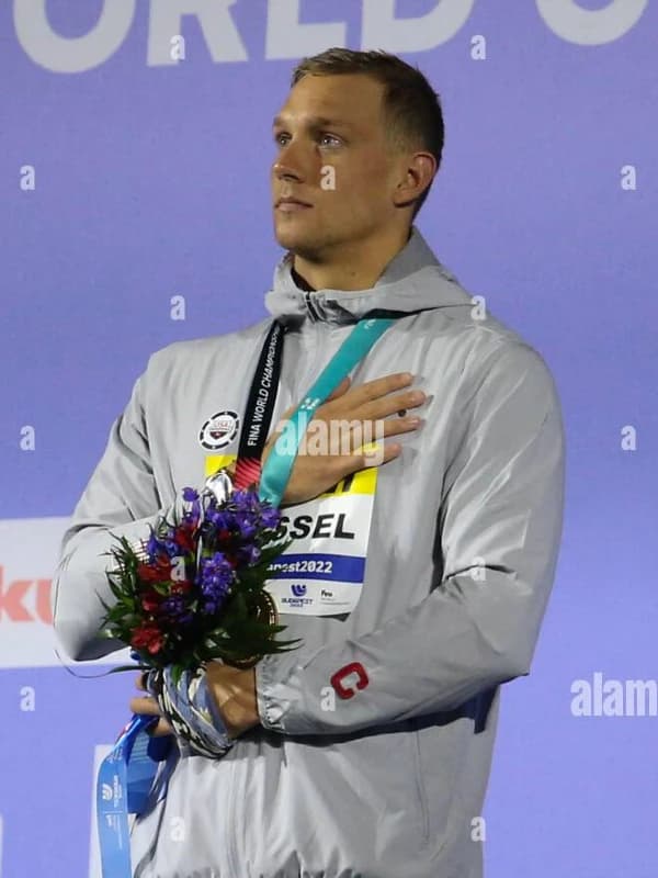 Caeleb Dressel in elite swimming action as a sports brand ambassador for World Sports Advertising