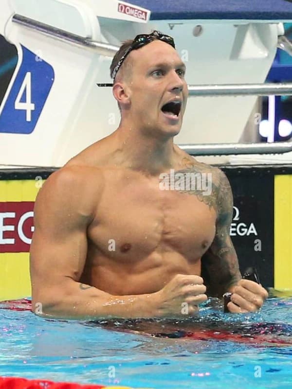 Caeleb Dressel sports sponsorship ambassador portrait for brand advertising campaigns - World Sports Advertising