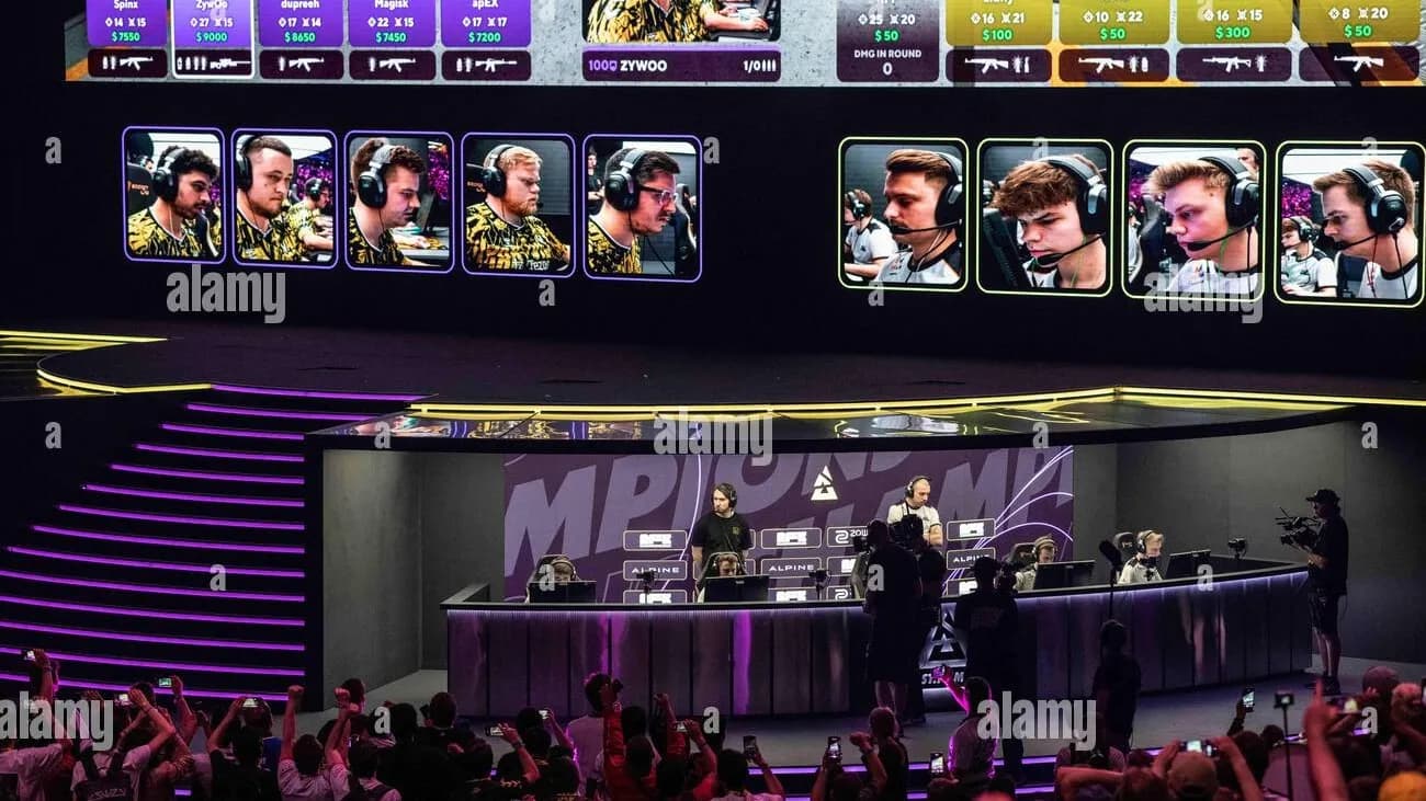 Counter-Strike Major esports arena with team kit and event sports sponsorship - World Sports Advertising