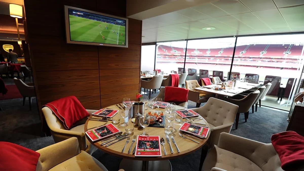 Corporate event setup inside a stadium