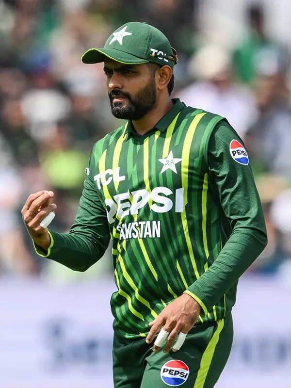 Babar Azam in elite cricket action as a sports brand ambassador for World Sports Advertising