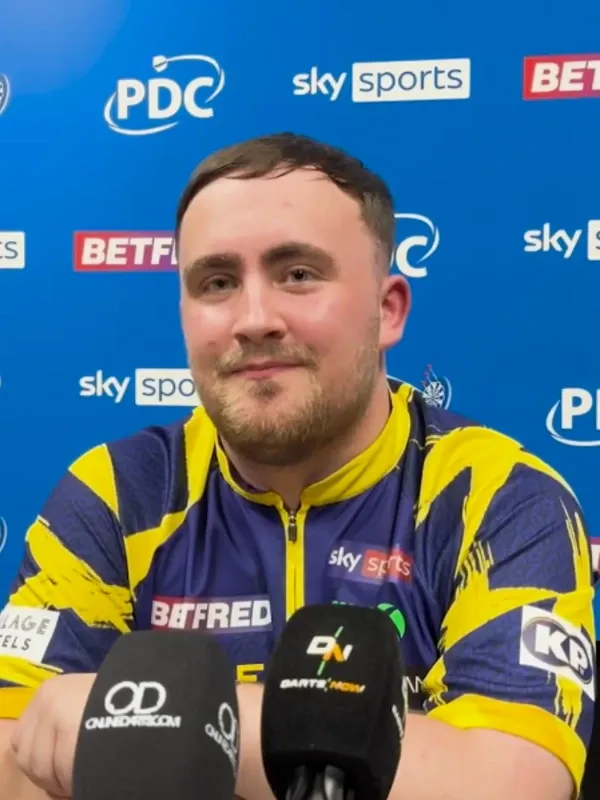 Luke Littler in elite darts action as a sports brand ambassador for World Sports Advertising