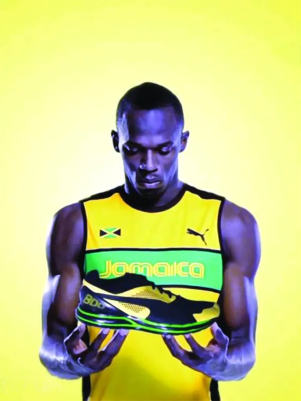 Usain Bolt sports sponsorship ambassador portrait for brand advertising campaigns - World Sports Advertising