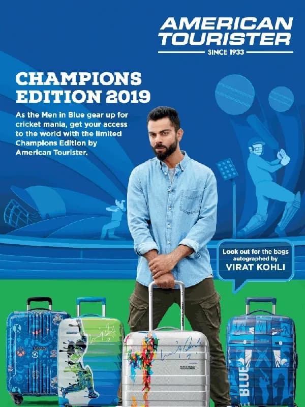 Virat Kohli sports sponsorship ambassador portrait for brand advertising campaigns - World Sports Advertising